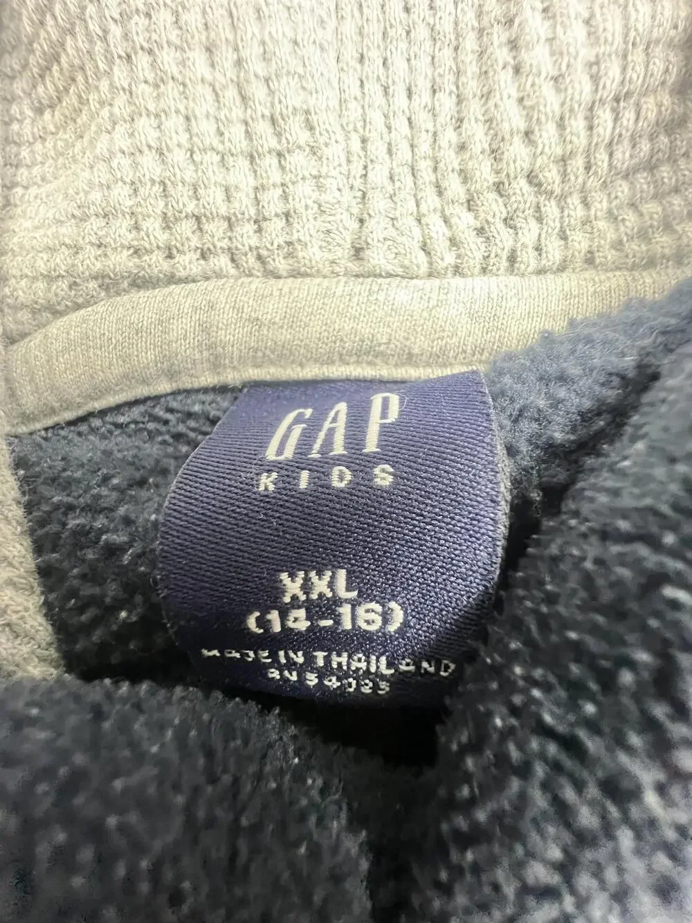 GapKids Hoodie Youth XXL 14-16 Gray Pullover Fleece GAP Logo Sweatshirt